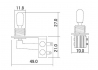3-Way Hosco® Toggle Switch • Right Angle • Chrome
