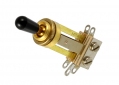 3-Way Switchcraft® Toggle Switch • Straight • Long • Gold