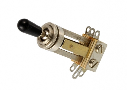 3-Way Switchcraft® Toggle Switch • Straight • Long • 3 Pickup • Nickel