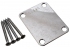 Gotoh® 4 Hole Neckplate w/Screws • Chrome • Aged/Relic w/Random Serial Number