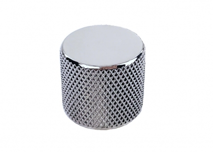 Barrel Knob • USA • Fine Knurling • Chrome