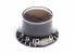Bell Knob w/Reflector Cap • Metric • Black/Silver • Volume