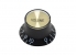 Bell Knob w/Reflector Cap • USA • Black/Gold • Volume