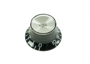 Bell Knob w/Reflector Cap • USA • Left Handed • Black/Silver • Tone