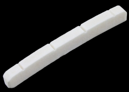 Shaped Bone Nut for Fender® Jazz Bass® • Slotted