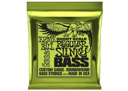 Ernie Ball® Electric Bass Guitar Strings • Short Scale • 45-105 • Regular Slinky