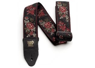 Ernie Ball® Polypro Strap • Jacquard • Red Rose