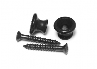 Gotoh® Gibson® Style Strap Buttons w/Screws • Black