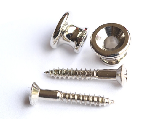 Nickel Strap Buttons w Screws FENDER® Style 