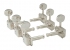 Hosco®/Gotoh® SD90 3x3 Vintage Tone Revival Tuners • Long Brass Posts • Metal Oval Button • Nickel