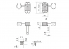 Hosco®/Gotoh® SD90 3x3 Vintage Tone Revival Tuners • Long Brass Posts • Metal Oval Button • Nickel