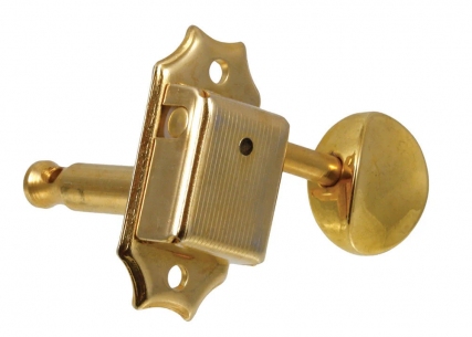 Gotoh® SD90 3x3 Vintage Tuners • 8.8 mm Bushing • Metal Oval Button • Gold