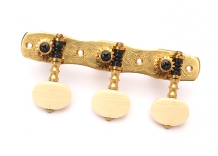 Gotoh® 3x3 On-A-Plate Classical Tuners • 35G1800 • Solid Brass
