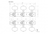 Gotoh® 3x3 On-A-Plate Classical Tuners • 35G1800 • Solid Brass
