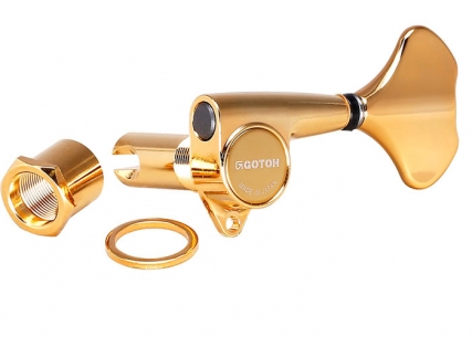 Gotoh® GB707 Mini Bass Tuning Keys • Gold • 4x Left Side