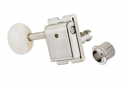 Gotoh® SD91 6-In-Line Vintage Tuners • White Button • Nickel • Left Handed