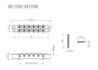 Gotoh® Tune-O-Matic Bridge • Standard • Nickel