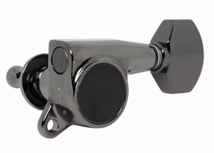 Gotoh® 6-In-Line Tuners • SG381 • Cosmo Black • Small Modern Button