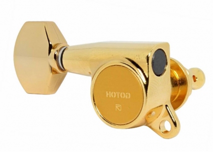 Gotoh® 6-In-Line Tuners • SG381 • Gold • Small Modern Button • Left Handed