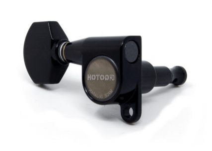 Gotoh® 6-In-Line Tuners • SG360 (Schaller® Style) • Black • Small Modern Button • Left Handed