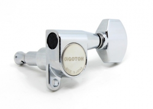 Gotoh® 6-In-Line Tuners • SG360 (Schaller® Style) • Chrome • Small Modern Button