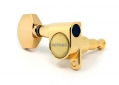 Gotoh® 6-In-Line Tuners • SG360 (Schaller® Style) • Gold • Small Modern Button • Left Handed