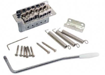 Hosco® Vintage Stratocaster® Style Tremolo Bridge • 10.5mm Stamped Saddles • Chrome