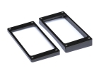 Humbucker Pickup Mounting Rings • Slanted w/Curved Bottom • Black