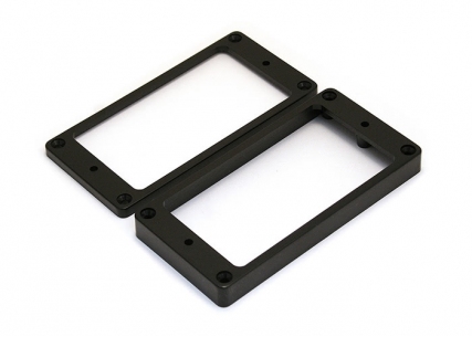 Humbucker Pickup Mounting Rings • Flat • Black