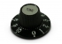 Kluson® Witch Hat Knob • Black w/Silver Top • Tone