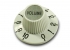 Kluson® Witch Hat Knob • White w/Silver Top • Volume