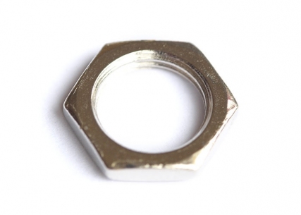 Nut for Potentiometer or Jack Socket • USA • Nickel