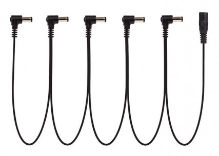 Power-All® Cable for Pedal Power Supplies • Daisy Chain • 5 Lead • Right Angle