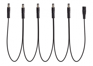 Power-All® Cable for Pedal Power Supplies • Daisy Chain • 5 Lead • Straight