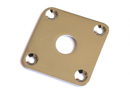 Gotoh® Square LP® Style Jackplate • Curved Metal • Chrome