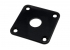 Square LP® Style Jackplate • Flat Plastic • 25.4mm • Black