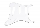 Stratocaster® Style Pickguard • 11 Hole • White/Black/White