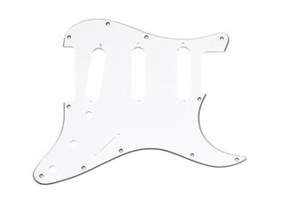 Stratocaster® Style Pickguard • 11 Hole • White/Black/White