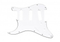 Stratocaster® Style Pickguard • 11 Hole • White/Black/White • Left Handed