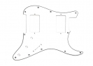 Stratocaster® Style Pickguard • 2HB • 11 Hole • White/Black/White
