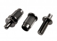 Wide Post Studs and Anchors for Metric Tune-O-Matic Bridge • Cosmo Black