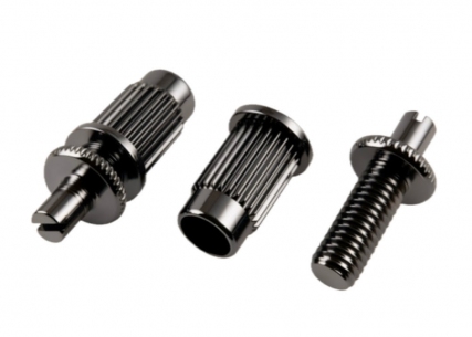 Wide Post Studs and Anchors for Metric Tune-O-Matic Bridge • Cosmo Black