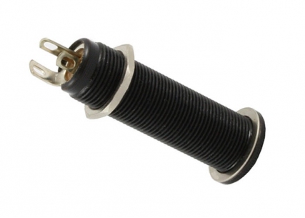 Switchcraft® Threaded Barrel Output Jack Socket • Stereo • Black