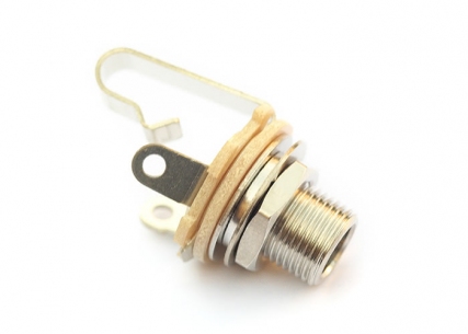 Switchcraft® Output Jack Socket • 3/8'' Long Thread • Mono • Nickel