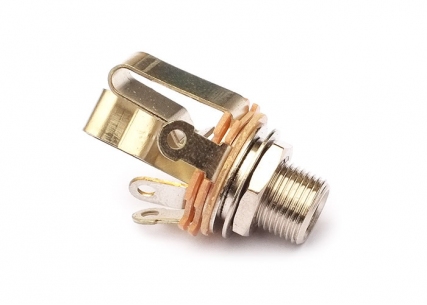 Switchcraft® Output Jack Socket • 3/8'' Long Thread • Stereo • Nickel