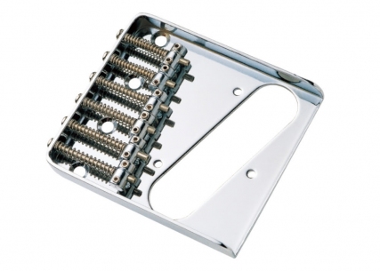 Vintage Telecaster® Style Bridge With 6 Barrel Saddles • Chrome