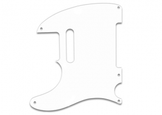 Telecaster® Style Pickguard • 5 Hole • White Thin • Left Handed