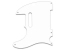 Telecaster® Style Pickguard • 5 Hole • White Thin • Left Handed