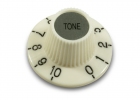 Kluson® Witch Hat Knob • Metric • Antique White w/Silver Top • Tone